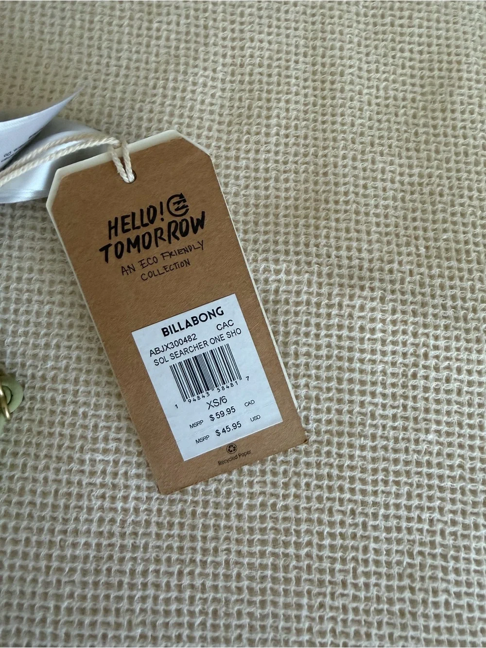 Billabong NWT‎ One-Shoulder Olive Green Bikini Top
